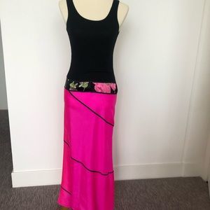 Black & Hot Pink Maxi dress